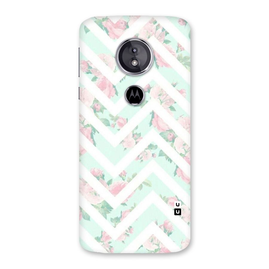 Pastel Floral Zig Zag Back Case for Moto E5