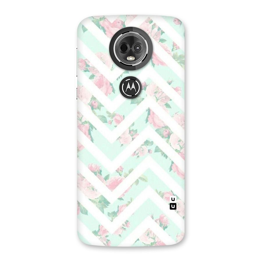 Pastel Floral Zig Zag Back Case for Moto E5 Plus
