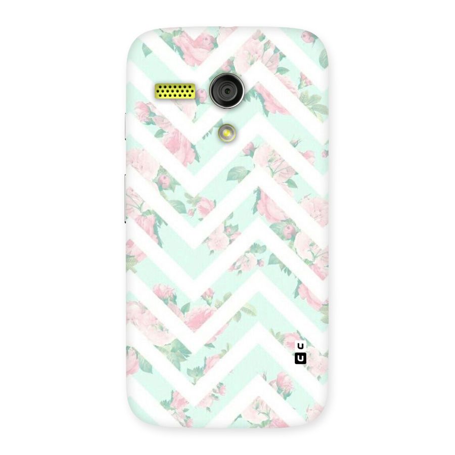 Pastel Floral Zig Zag Back Case for Moto G