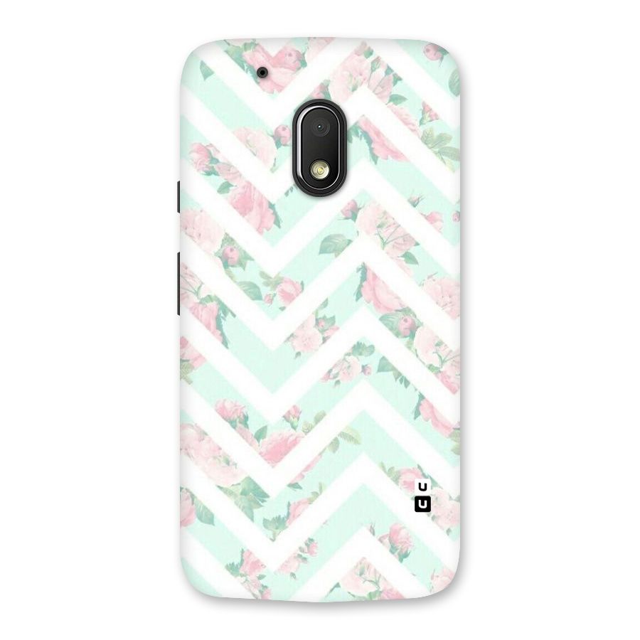 Pastel Floral Zig Zag Back Case for Moto G4 Play