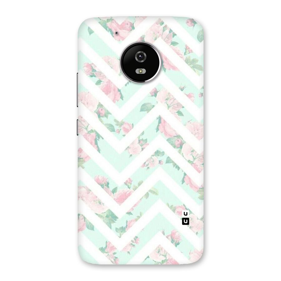 Pastel Floral Zig Zag Back Case for Moto G5