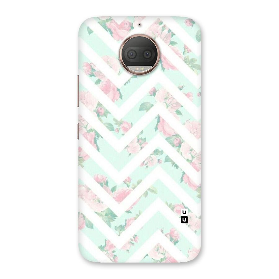 Pastel Floral Zig Zag Back Case for Moto G5s Plus