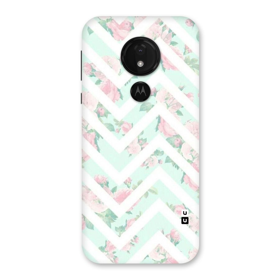 Pastel Floral Zig Zag Back Case for Moto G7 Power