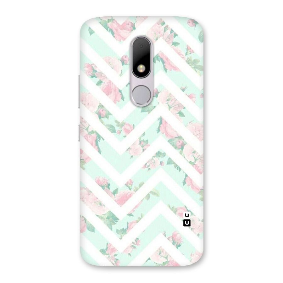 Pastel Floral Zig Zag Back Case for Moto M