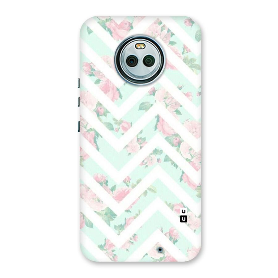 Pastel Floral Zig Zag Back Case for Moto X4