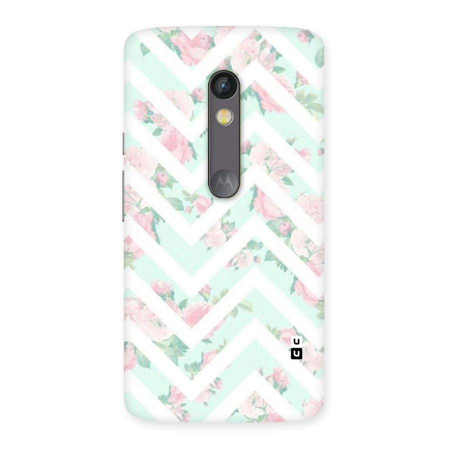 Pastel Floral Zig Zag Back Case for Moto X Play