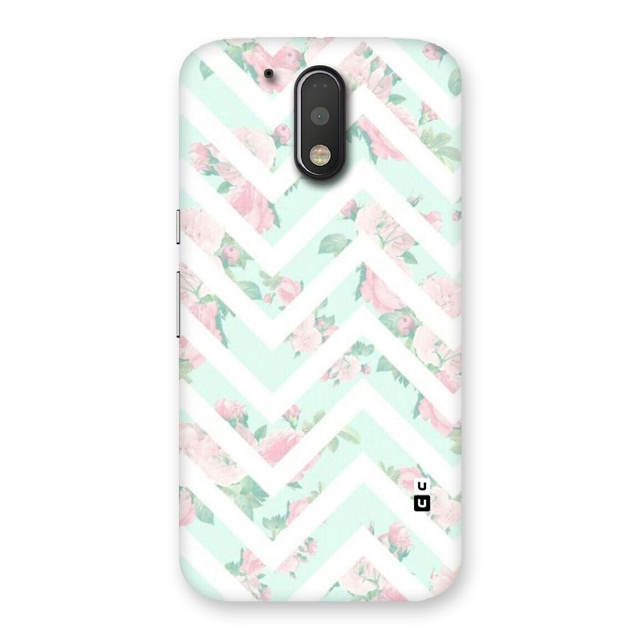 Pastel Floral Zig Zag Back Case for Motorola Moto G4