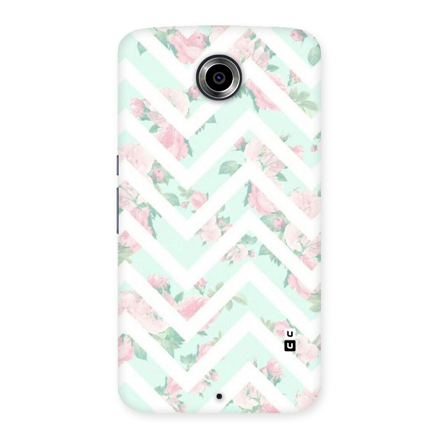Pastel Floral Zig Zag Back Case for Nexsus 6