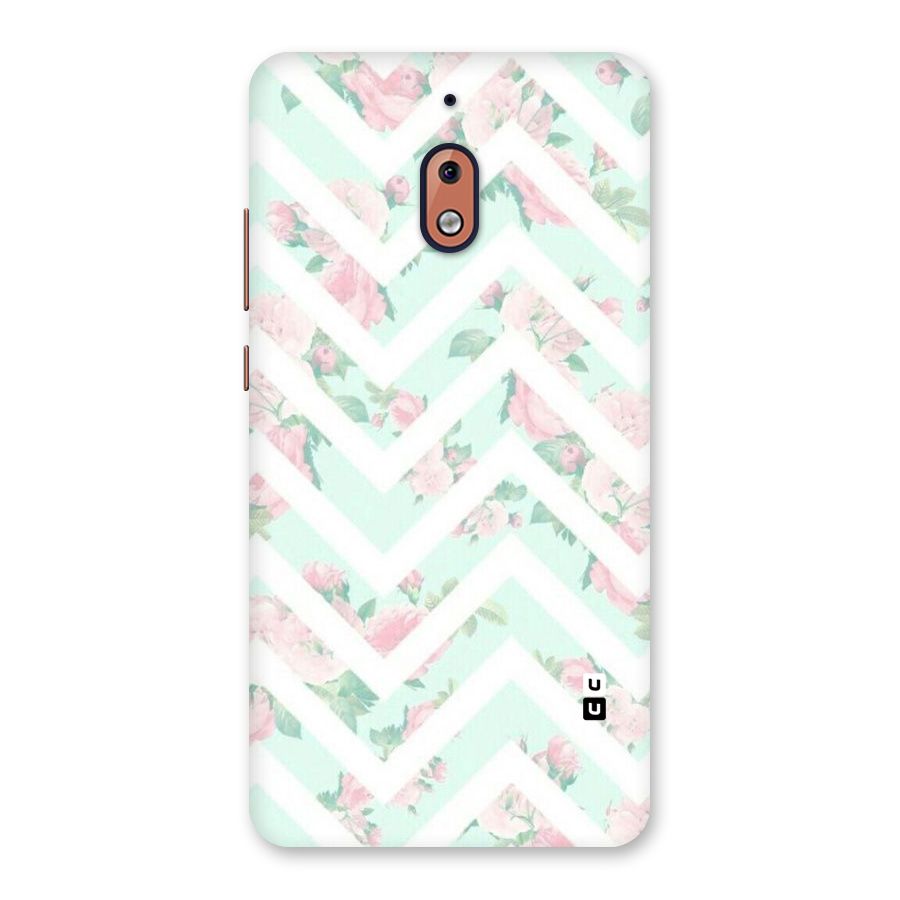 Pastel Floral Zig Zag Back Case for Nokia 2.1