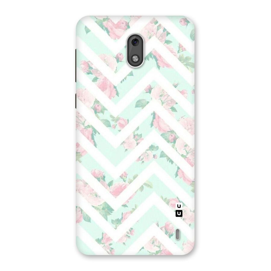 Pastel Floral Zig Zag Back Case for Nokia 2