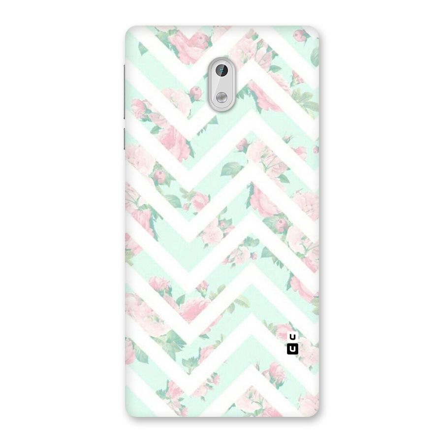 Pastel Floral Zig Zag Back Case for Nokia 3