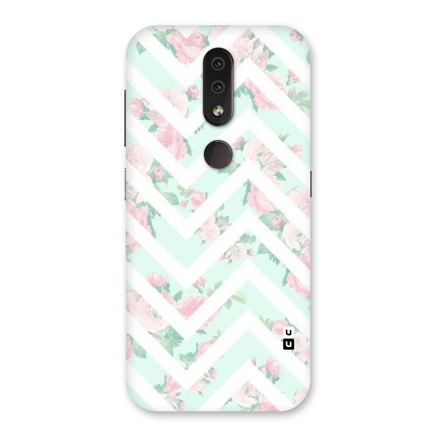 Pastel Floral Zig Zag Back Case for Nokia 4.2