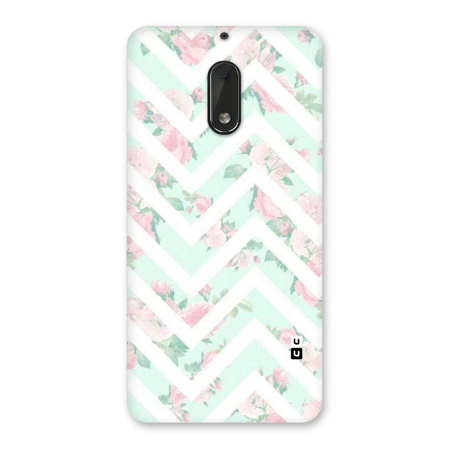 Pastel Floral Zig Zag Back Case for Nokia 6