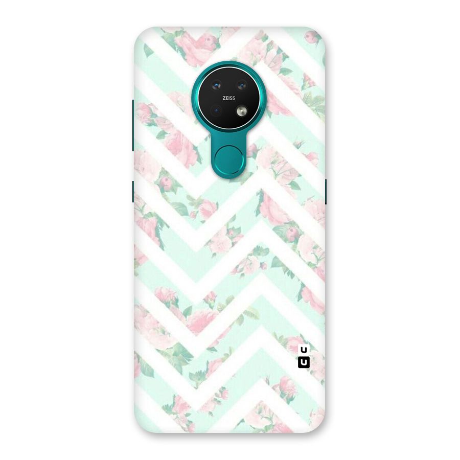 Pastel Floral Zig Zag Back Case for Nokia 7.2