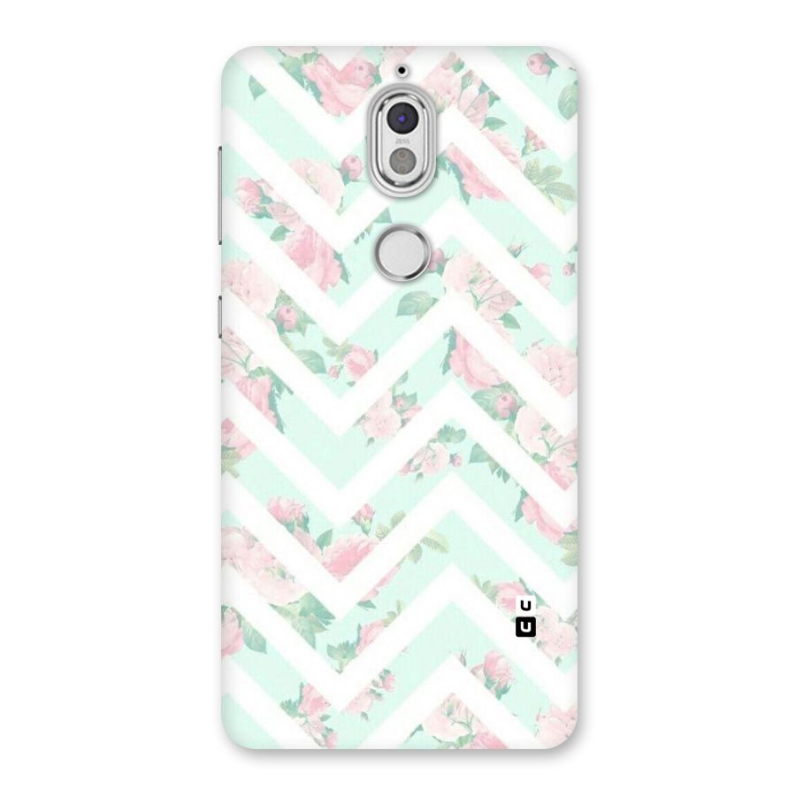 Pastel Floral Zig Zag Back Case for Nokia 7