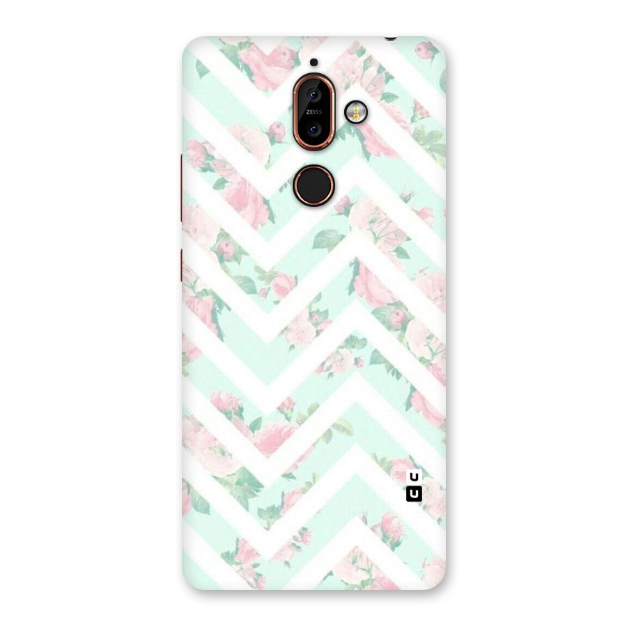 Pastel Floral Zig Zag Back Case for Nokia 7 Plus