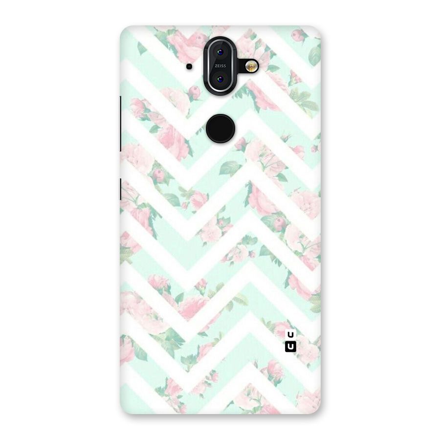 Pastel Floral Zig Zag Back Case for Nokia 8 Sirocco