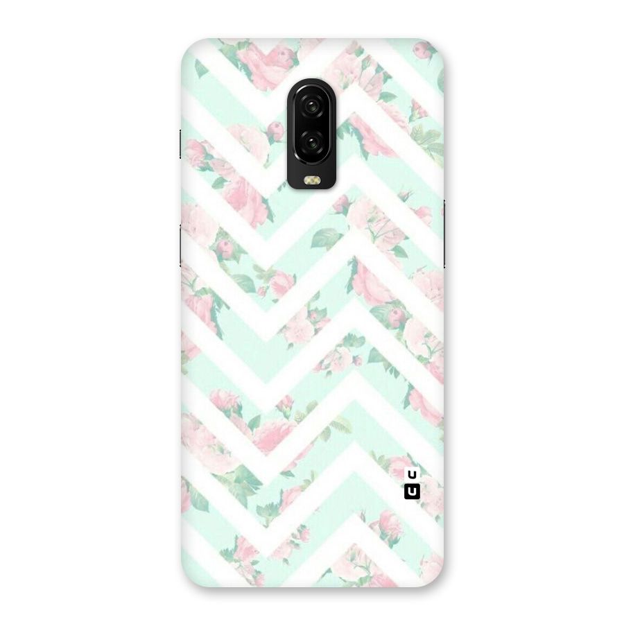 Pastel Floral Zig Zag Back Case for OnePlus 6T