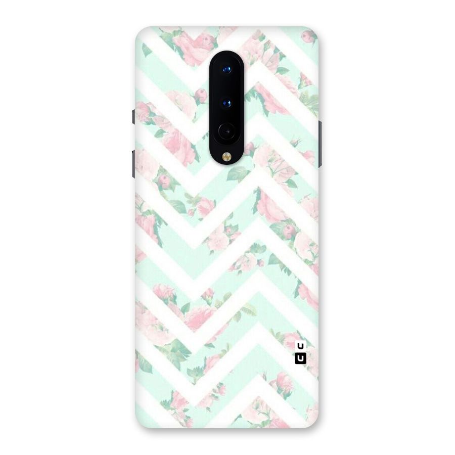 Pastel Floral Zig Zag Back Case for OnePlus 8