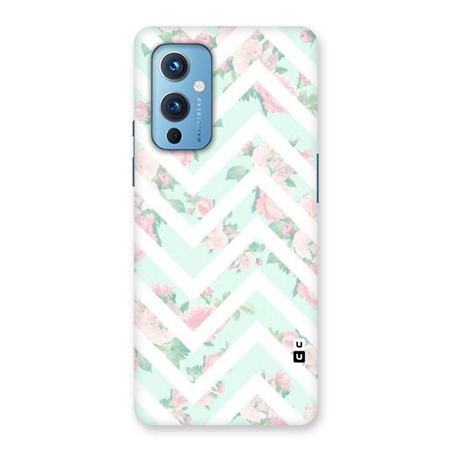 Pastel Floral Zig Zag Back Case for OnePlus 9