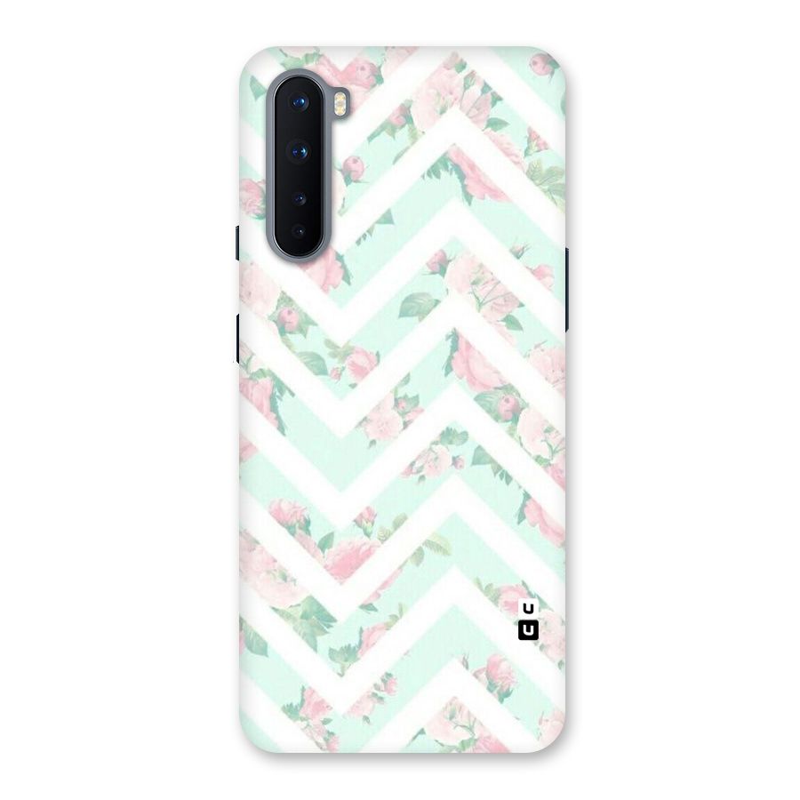 Pastel Floral Zig Zag Back Case for OnePlus Nord