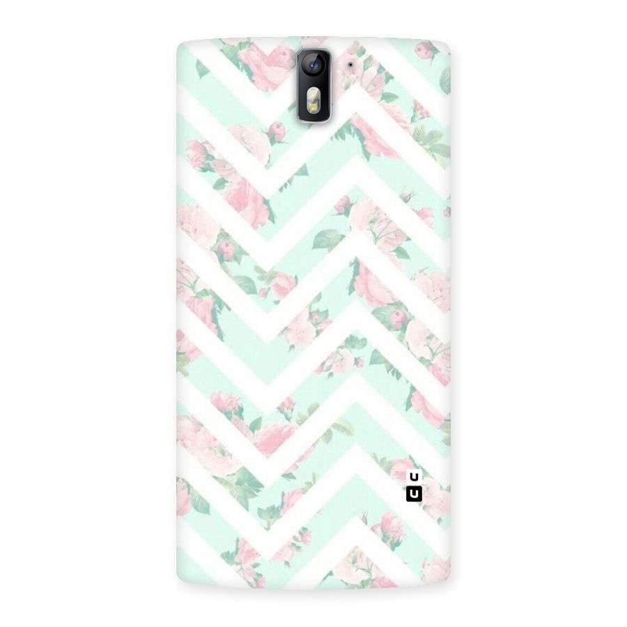 Pastel Floral Zig Zag Back Case for One Plus One