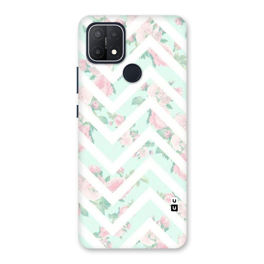 Pastel Floral Zig Zag Back Case for Oppo A15s