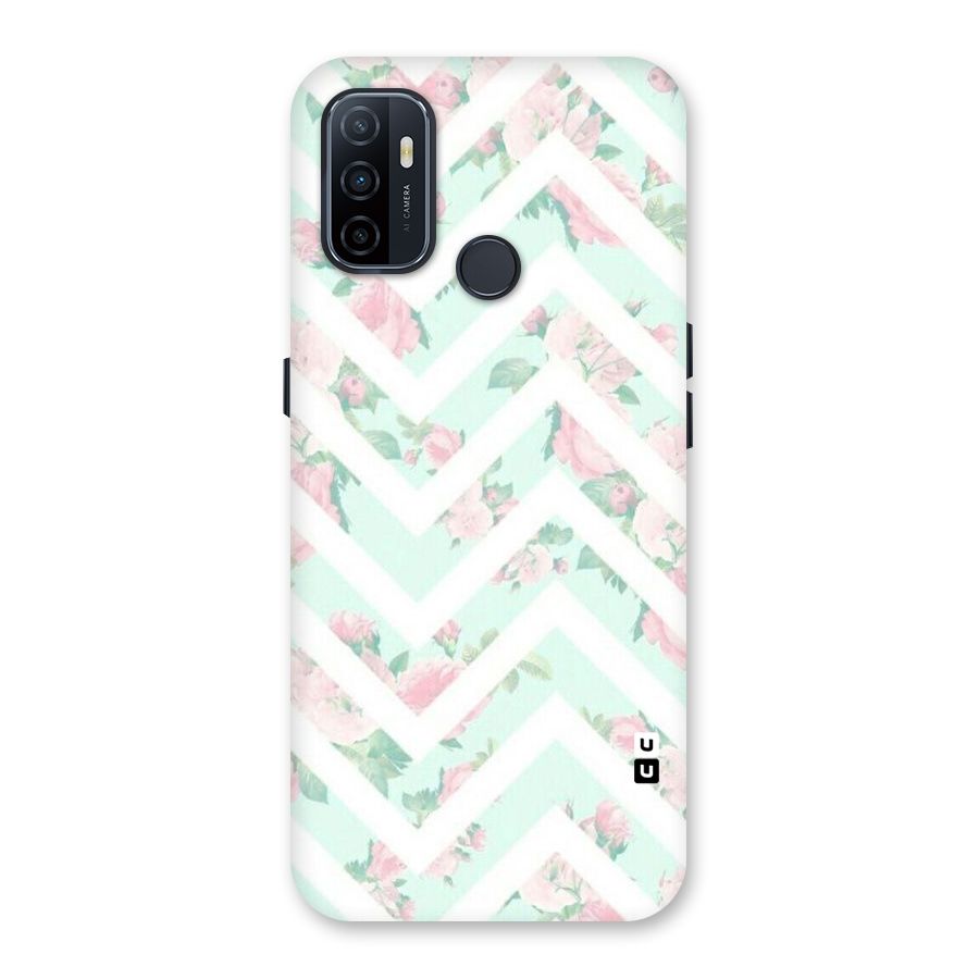 Pastel Floral Zig Zag Back Case for Oppo A32
