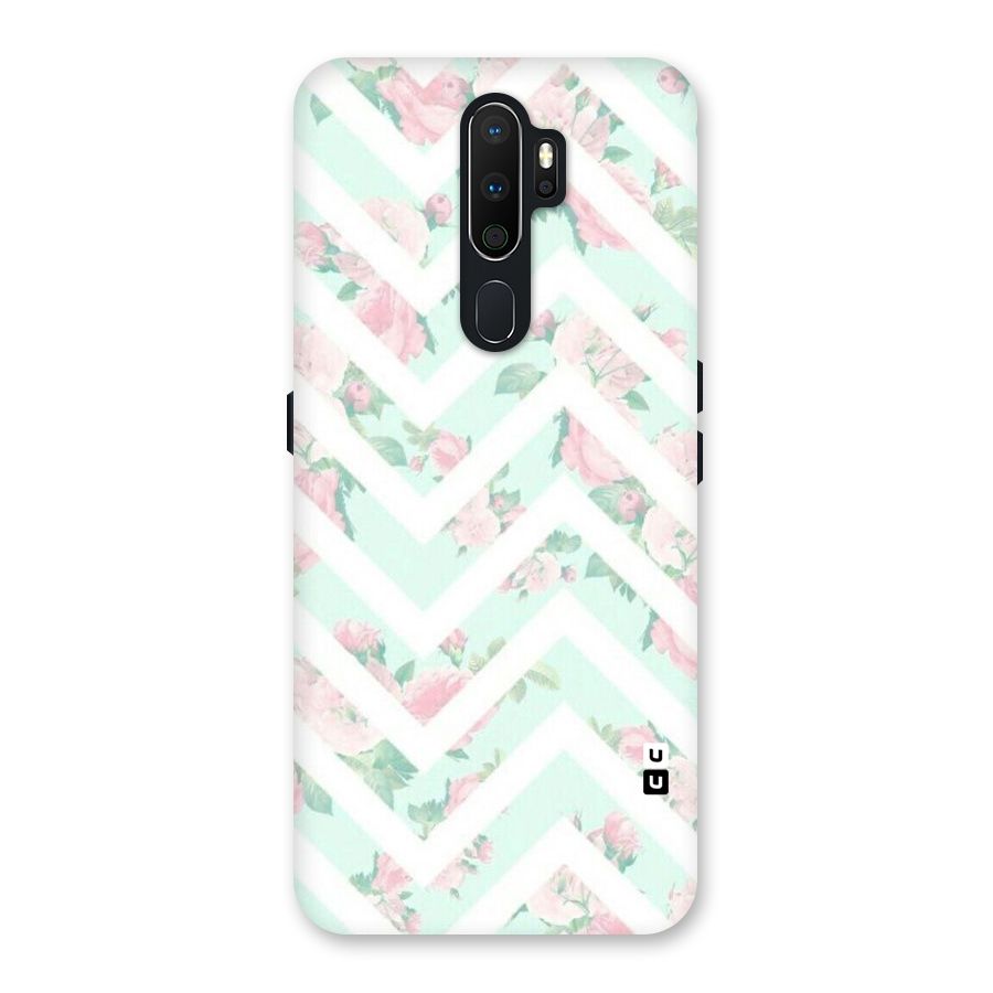 Pastel Floral Zig Zag Back Case for Oppo A5 (2020)