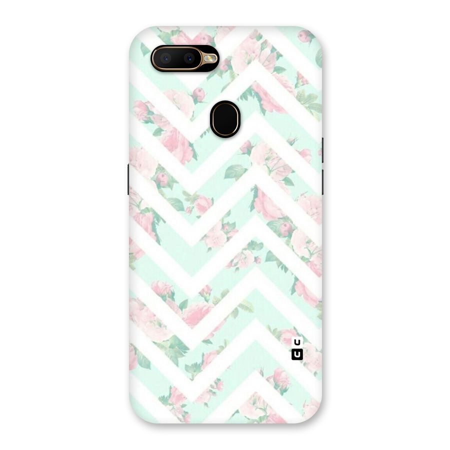 Pastel Floral Zig Zag Back Case for Oppo A5s