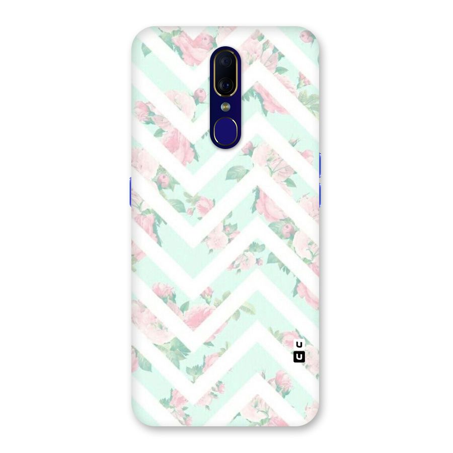 Pastel Floral Zig Zag Back Case for Oppo A9