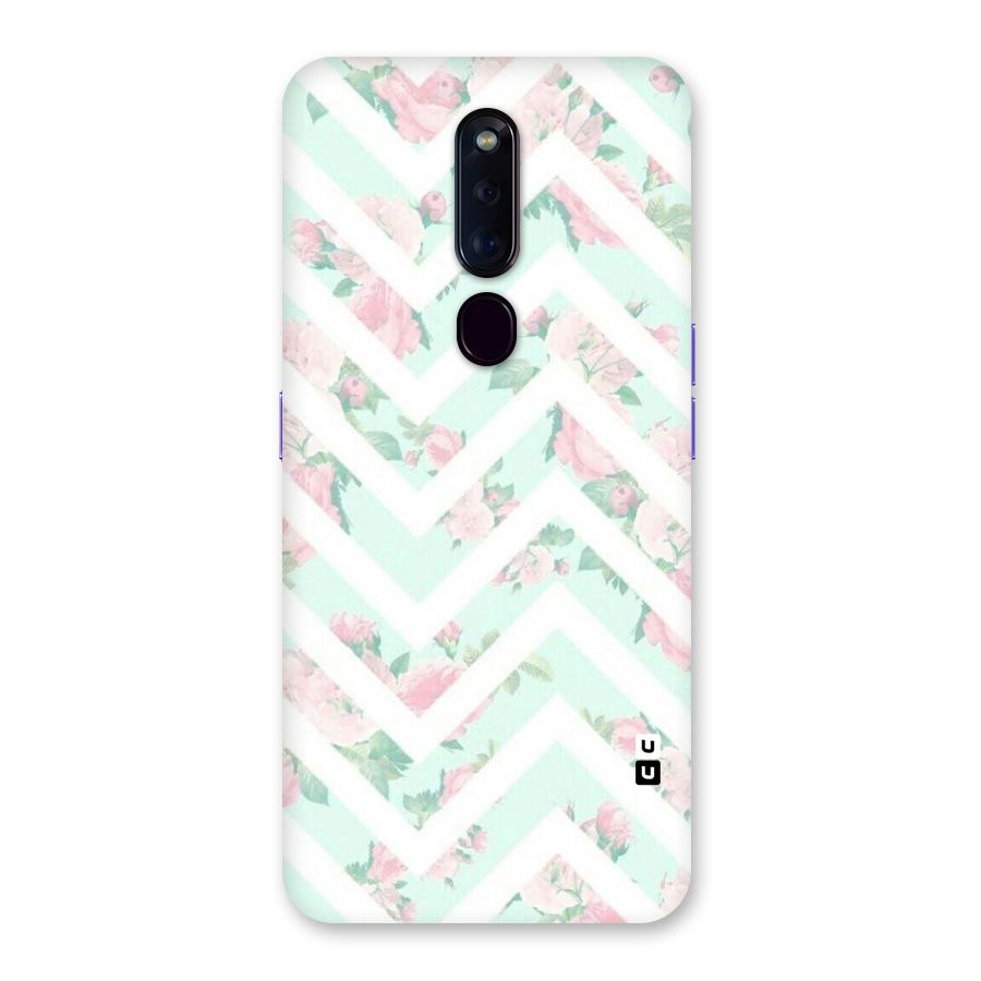 Pastel Floral Zig Zag Back Case for Oppo F11 Pro