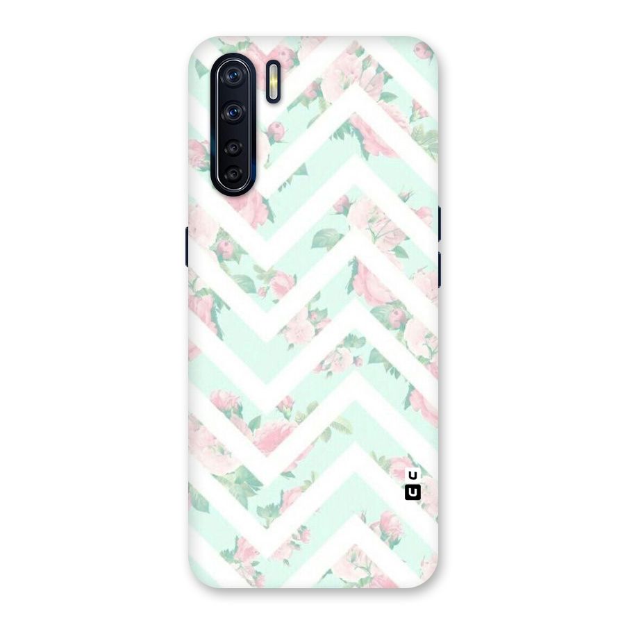 Pastel Floral Zig Zag Back Case for Oppo F15