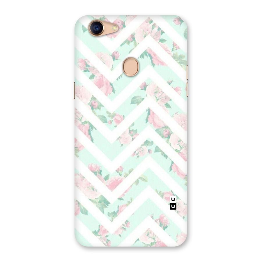 Pastel Floral Zig Zag Back Case for Oppo F5