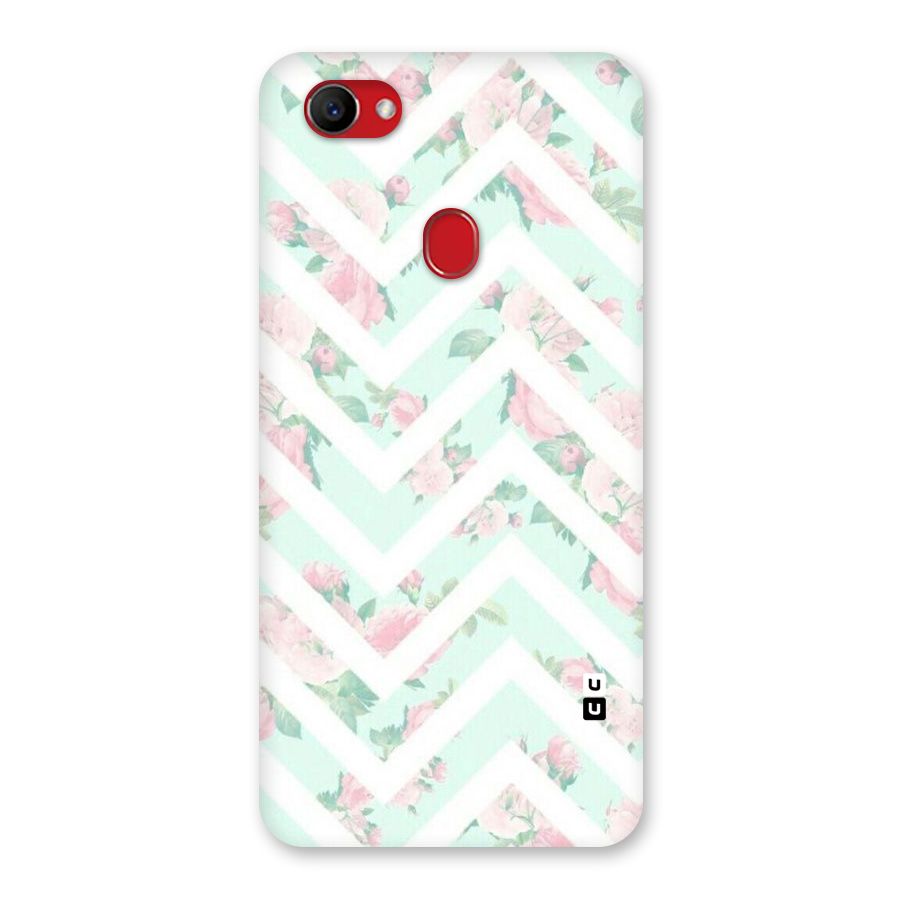 Pastel Floral Zig Zag Back Case for Oppo F7