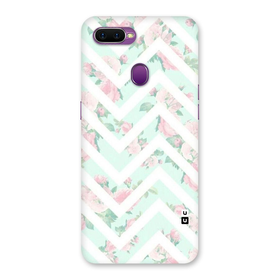 Pastel Floral Zig Zag Back Case for Oppo F9