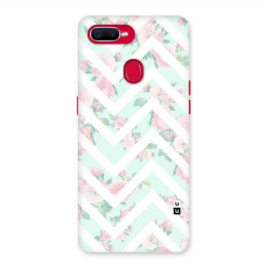 Pastel Floral Zig Zag Back Case for Oppo F9 Pro