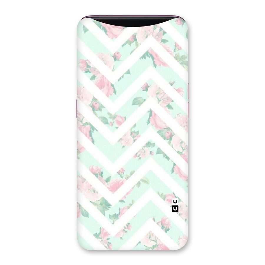 Pastel Floral Zig Zag Back Case for Oppo Find X