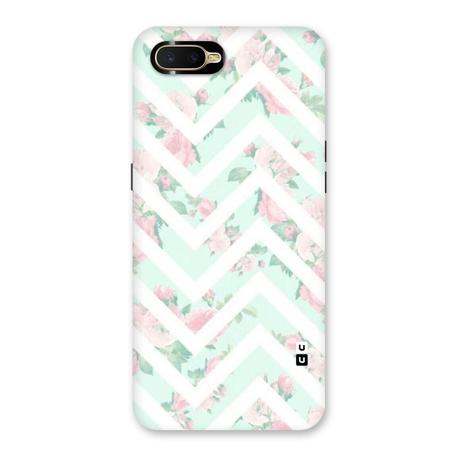 Pastel Floral Zig Zag Back Case for Oppo K1