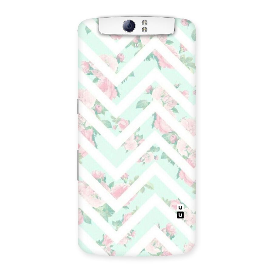 Pastel Floral Zig Zag Back Case for Oppo N1