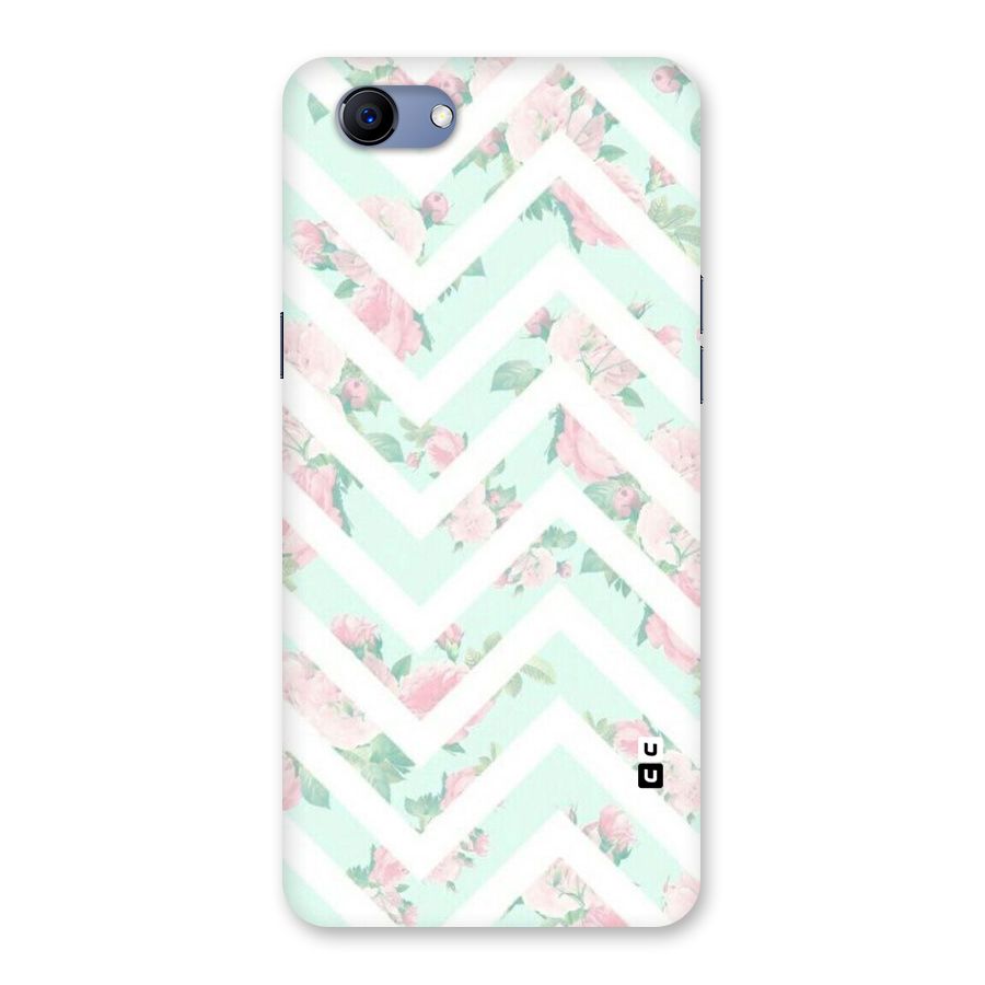Pastel Floral Zig Zag Back Case for Oppo Realme 1