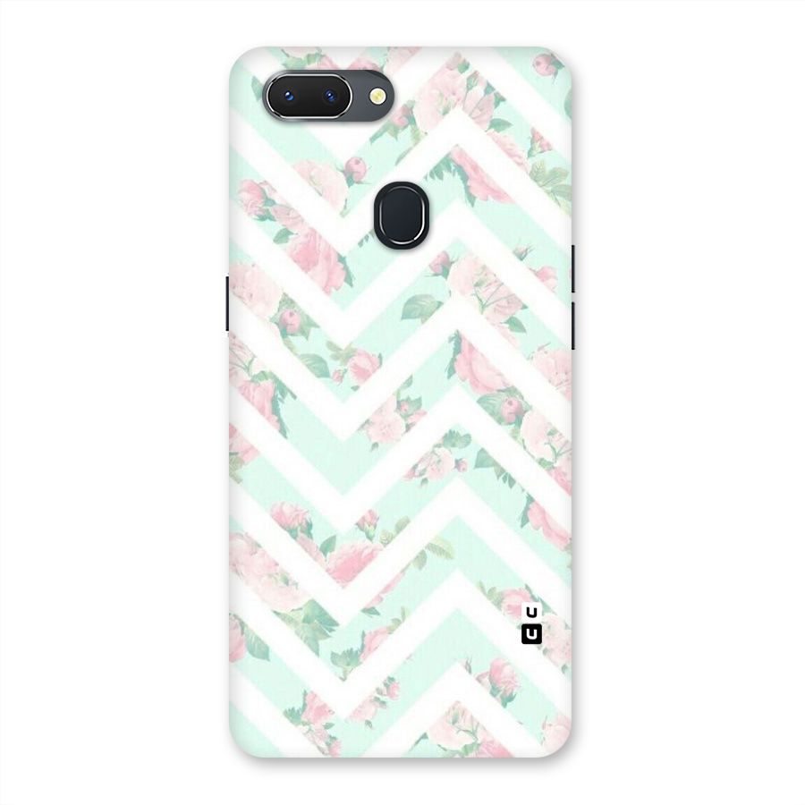 Pastel Floral Zig Zag Back Case for Oppo Realme 2