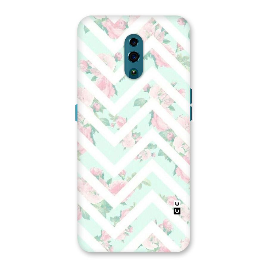 Pastel Floral Zig Zag Back Case for Oppo Reno