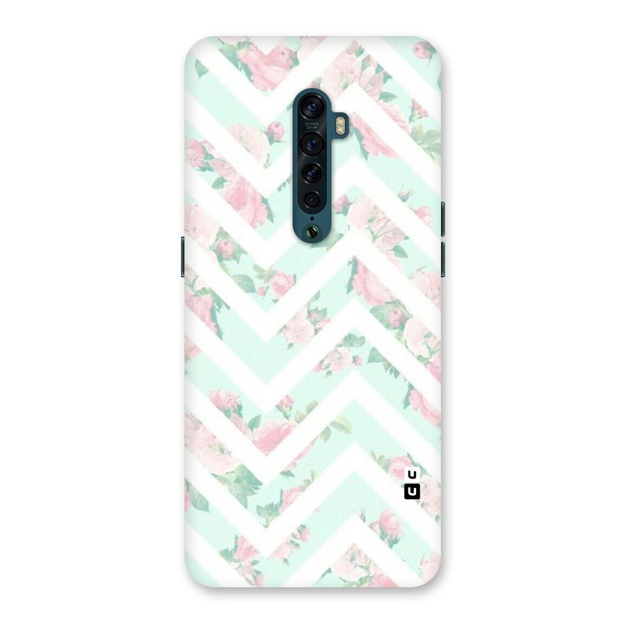 Pastel Floral Zig Zag Back Case for Oppo Reno2