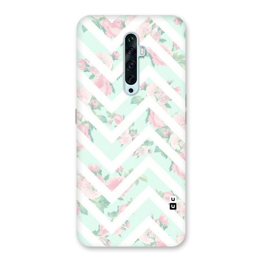 Pastel Floral Zig Zag Back Case for Oppo Reno2 F