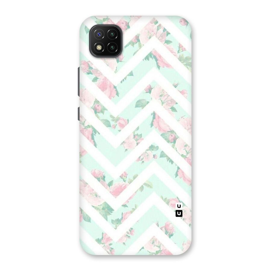 Pastel Floral Zig Zag Back Case for Poco C3