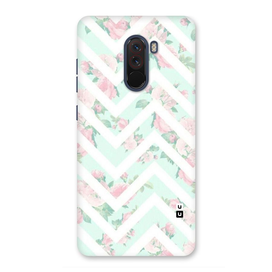 Pastel Floral Zig Zag Back Case for Poco F1