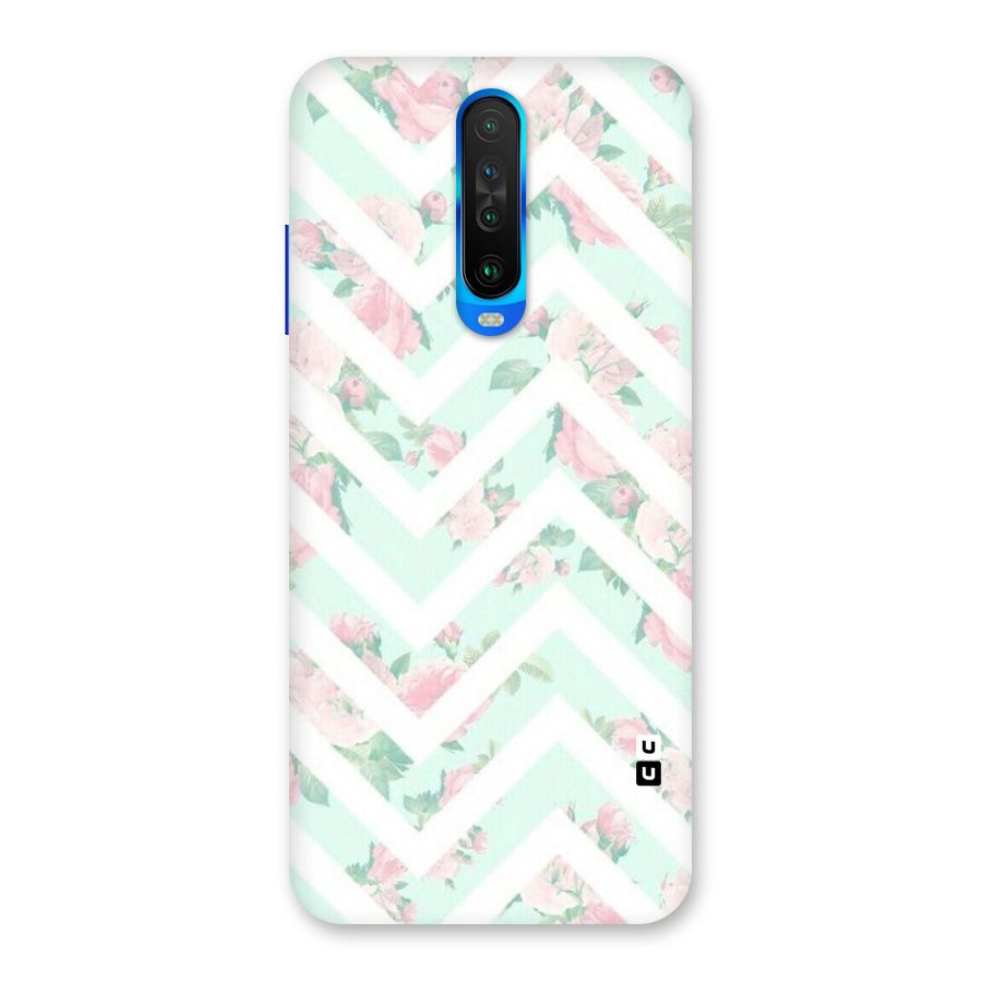 Pastel Floral Zig Zag Back Case for Poco X2
