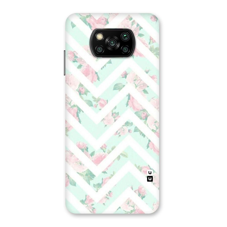 Pastel Floral Zig Zag Back Case for Poco X3