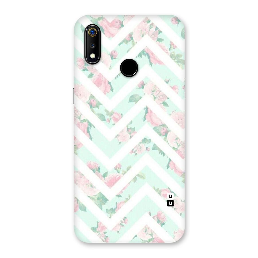 Pastel Floral Zig Zag Back Case for Realme 3